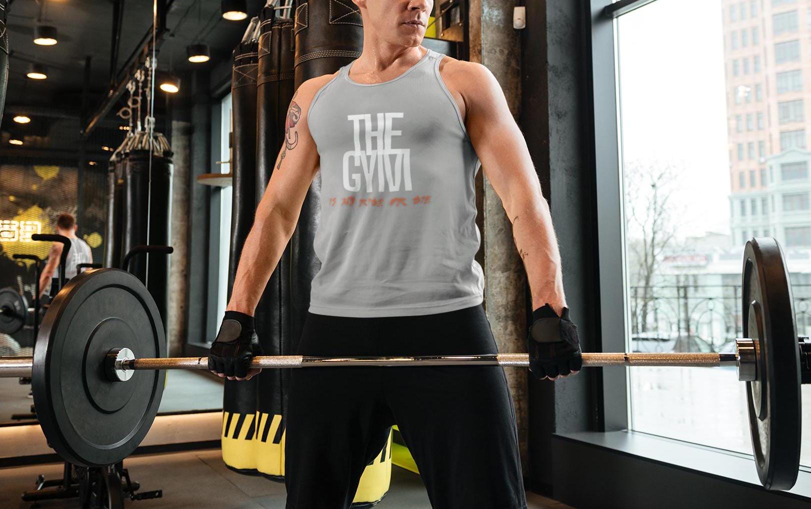 Men's Gym Tank Top Workout Sleeveless Shirt Fitness